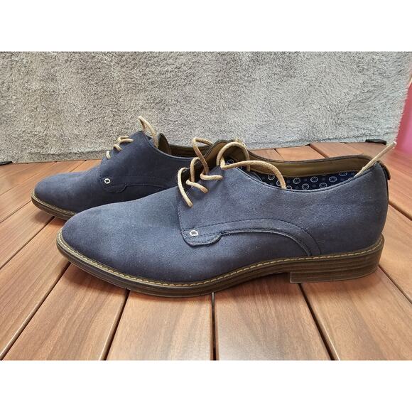 Men's‎ Freeman 1921 Dress Shoes Loafers Tyler Navy Size 9 W Wide Memory Foam - Picture 1 of 3
